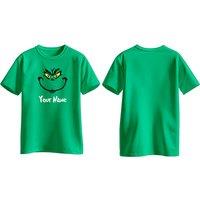 Personalised Grinch- Christmas T-Shirt - Custom Name, Premium Cotton, Fun Design
