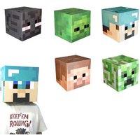Minecraft Pixel Headgear Decorative Cardboard Mask - Eco-Friendly, Lightweight, 30cm