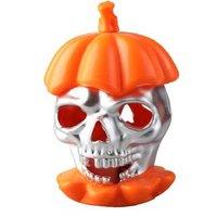 Halloween Skull LED Table Candle Light - Plastic, Safe, Spooky Home Decor