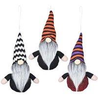 Halloween Rudolf Doll Pendant with LED Light - Decorative Hanging Ornament, Fabric & PVC, 21cm