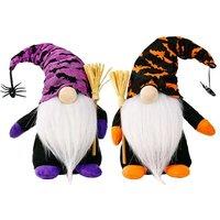 Spider Rudolf Faceless Doll - Halloween Decorative Table Ornament, Fabric & PP Cotton, 22cm