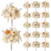 Pumpkin Berry Maple Leaf Decorative Ornament - Eco-Friendly PPC Autumn Decor
