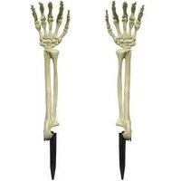 Halloween Plastic Skeleton Hand Garden Decor - Durable, Realistic, Easy Install