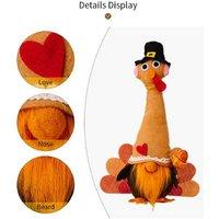 Harvest Turkey Gnome Doll - Festive Fabric Home Decor, 35cm Table Ornament