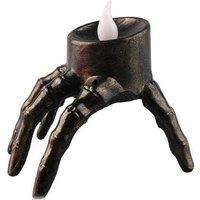Halloween Skeleton Hand PVC Decorative Night Light - Tabletop Candle Lamp, 8cm x 8cm, Spooky Home Decor