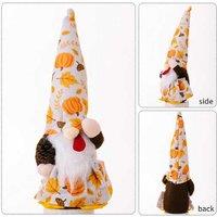 Thanksgiving Turkey Gnome Ornament Combo - Fabric Tabletop Decor, 34cm, Autumn Festive Style