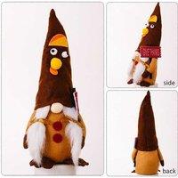 Turkey Gnome Figurine - Handcrafted Harvest Table Decor, Polyester & Fabric, 33cm
