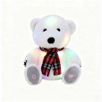 Musical Light-Up Polar Bear Plush Toy - Interactive, Soothing, Ages 1+, Educational & Battery-Operated
