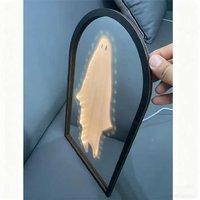 Ghost Holographic Decorative Mirror - PVC Trick Wall Art for Halloween