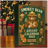 Smokey Bear 24-Day Christmas Advent Calendar - Festive Collectible for Families & Kids