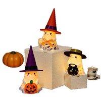 Resin Halloween Ghost Lantern Flag - Decorative Wall & Table Ornament