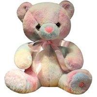 Colourful Glowing Teddy Bear Plush Toy - Interactive Light-Up Soft Toy, Ages 3+, Battery-Operated, Eco-Friendly