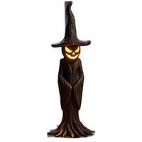 Resin LED Table Lantern - Spooky Tree Stump Wizard Halloween Decor