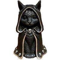 Mystical Black Cat Resin Figurine - Hand-Carved Halloween Table Decor
