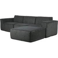 PRICE DROP! Corduroy 3 Seater Sofa and Footstool with Plush Comfort!