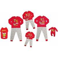 Festive Christmas Grinch Printed Matching Family Pyjamas Bundle - All Sizes