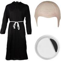Unisex Black Adult Bald Festering Uncle & Hairy Cousin Duo Costume Set!
