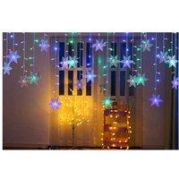 4M LED Curtain String Lights - Battery-Operated Christmas Window & Party Decor (Snowflake or Tree)