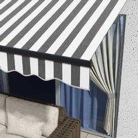 Outsunny 3x2m Electric Awning - Weather-Resistant Aluminium, Remote Control, Modern Grey/White