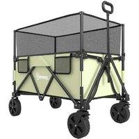 Heavy-Duty Folding Garden Trolley Cart Wagon - 180L Capacity, Steel Frame, Multi-Ground Wheels