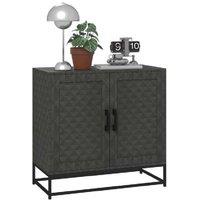 HOMCOM Freestanding Sideboard Cabinet - Grey, Modern Particle Board Storage, Adjustable Shelves