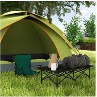 Outsunny 2-Seater Foldable Aluminium Garden Table - Portable, Weather-Resistant, Modern Black