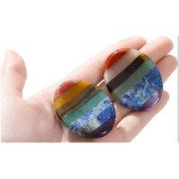 Chakra Crystal Worry Stone - Natural Gemstone Stress Relief for All Skin Types, Mindfulness Gift
