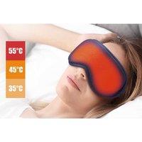 USB Heated Eye Mask - 3-Temperature, 6 Massage Modes, LED Light Therapy, Portable Beauty Tech