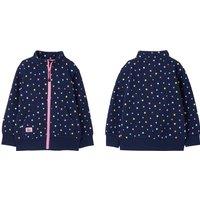 Kids' Ava Full Zip Sweatshirt with Cozy Navy Star Print Design