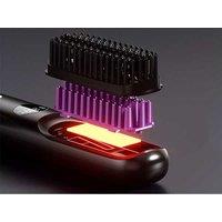 USB Rechargeable Ceramic Hair Straightening Brush - Anti-Frizz & Scalp Safe, For All Hair Types