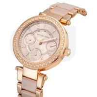 Michael Kors MK6110 Mini Parker Women's Quartz Chronograph Stainless Steel Rose Gold Watch, 33mm, Water-Resistant