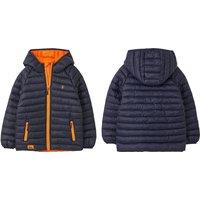 Carter Kids Padded Coat in Navy/Orange - Lightweight, Warm & Water-Repellent Design - 7 Sizes