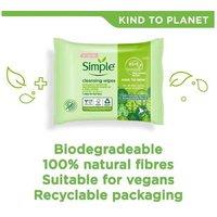 Simple Biodegradable Cleansing Facial Wipes with Vitamin B5 & E - For Sensitive Skin, 25pcs (2/3/6 Pack)
