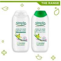 Simple Gentle Care Shampoo or Conditioner 200ml, 3 Pack - Vitamin B5, Chamomile, Calendula - For Sensitive Scalps & Everyday Use