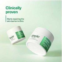 Simple Repair+ Pro-Ceramide & Cica Hydrating Gel Cream Face Moisturiser 3 Pack - For Sensitive Skin