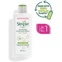 Simple Purifying Cleansing Lotion with Vitamin E & Pro-Vitamin B5 - For Sensitive Skin, Cream Formula, 200ml (3 Pack)