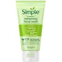 Simple Pro-Vitamin B5 Refreshing Gel Face Wash 50ml - For Sensitive Skin, Soap-Free, 3/6 Pack