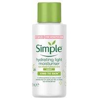 Simple Hydrating Light Moisturiser 50ml x6 Pack - Glycerin & Panthenol, Lightweight Face Cream for Sensitive Skin
