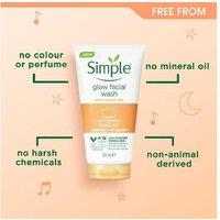 Simple Protect & Glow Vitamin C Clay Polish Face Wash 150ml, 2 Pack - Brightening Exfoliator for Sensitive Skin