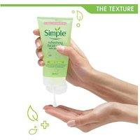 Simple Kind To Skin Refreshing Facial Wash Gel - Gentle Cleanser for Sensitive Skin, 150ml, 3 Pack