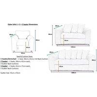 Aruba Fabric 3 & 2 Seater Sofa Set - Modern Handmade Fabric Sofas