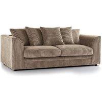 Dylan Coffee Fabric 3-Seater Sofa - Modern British Style, Handmade