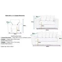 Dylan Jumbo Cord Fabric 3+2 Seater Sofa Set - Scatter Back, Silver, Modern Family Sofa