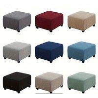Grey Jumbo Cord Footstool - Plush Handmade Ottoman, 5 Colours, Versatile Seating