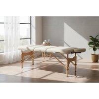 3-Section Foldable & Portable Wooden Massage Table with Adjustable Height - 4 Colours