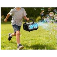 Outdoor Automatic Bubble Machine Maker Toy - Ages 6+, Dual Power, High Output, Party Fun