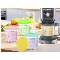4 x 24oz Creamy Ice Cream Storage Cups & Lids for Ninja Creami - Durable, Leakproof, Multi-Colour Set