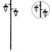 1.4M Vintage-Style Twin-Head Solar Lamp Post Light - Warm White LEDs - 1 or 2