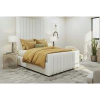 Boucl Panel Upholstered Bed - Optional Storage - 5 Sizes, 4 Colours
