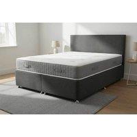 Premium Charcoal Chenille Divan Bed Base With Multiple Storage Choices